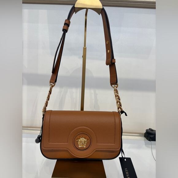 Versace White Medusa Leather Shoulder Bag brown - Picture 1 of 5
